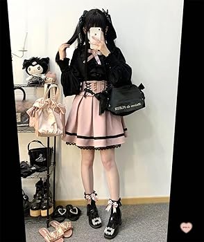 Amazon.co.jp: [Aboniton] 地雷系 レースアップ スカート ミニ